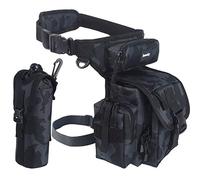 Jueachy Multifunctional Drop Leg Waist Bag, Military Tactical Thigh Hip Outdoor Pack for Motorcycling Hiking Traveling Fishing Tool Pouch, Black Camouflage, Taglia unica, Bag Organizer