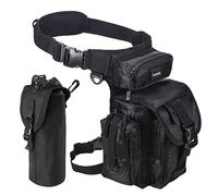 Jueachy Multifunctional Drop Leg Waist Bag Tactical Military Thigh Hip Outdoor Pack for Motorcycling Hiking Traveling Fishing Tool Pouch, Black