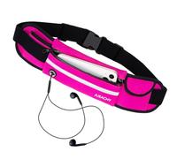 Jueachy Running Belts for Women Waterproof Fanny Pack Running Waist Pouch Phone Holder Adjustable Sports Money Belt with Headphone Port