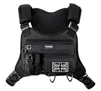 Jueachy Running Chest Bag For Men Women: Waterproof Vest with Water Bottle Pouch Utility Chest Pack for Workout