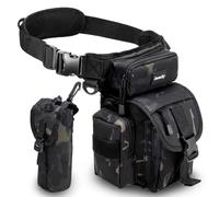 Jueachy Tactical Thigh Bag - Multifunctional Drop Leg Bag with Water Bottle Pouch for Motorcycling, Hiking, Traveling, Fishing, Camping