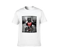JUEBANG Men's Casual Shirt Kylie Minogue Timebomb Cool and Breathable White XL