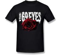 JUEBANG Men's The 69 Eyes T Shirt Black 3XL