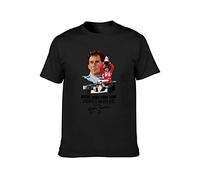 JUEBANG Summer Classic Round Neck T-Shirt Ayrton Senna 1990-1994 Legends Never DIEE T-Shirt Black S