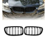 JUEDIMA E90 Grille - Gloss Black Front Replacement Kidney Grille Grill Compatible with 2009-2011 BMW E90 | E91 3-Series Sedan/Wagon Twin Slat Fins Grille