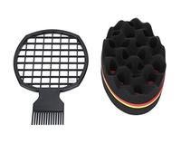 Juego de cepillos y peines de esponja para el cabello, esponja y flexible para rizos, rastas, herramienta de peluquería para peinar el cabello mojado, cepillo de esponja de