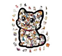 Juego De Gato - Adorable Juguete De 135 Pieces With Forma De Gatito, De Madera De Gato Para Adultos - para Niños en de Navidad y Actividades Escolares y Familiares