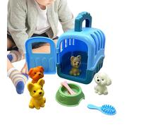 Juego De Jaula Para El Cuidado De Mascotas - Juguete Plush Activo Para Mascotas | Juguetes De Simulación Para Perros Para Niños | 8 Pieces Juego De Simulación De Jaula Para Perros