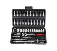 Juego De Llaves De Trinquete Portátiles | Herramienta De Reparación Doméstica Para Mantenimiento Industrial, Construcción, Taller Eléctrico | Kit De Herramientas Manuales Duraderas Para Bricolaje, Gar