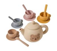 Juego De Té Para Niños Pequeños - Silicona Set De Simbólico Con Y Tazas, Juego Simbólico Té Para Niños Pequeños | Paara Habilidades Motrices Y Rol Paara Cumpleaños Navidad Accessorie