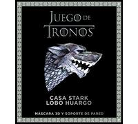 Juego de Tronos. Casa Stark: lobo huargo: Máscara 3D y soporte de pared (Series y Películas)