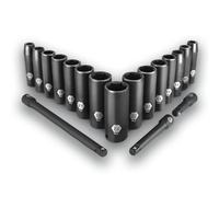 JUEGO LLAVES DE Vaso IMPACTO CR-V 18pcs.