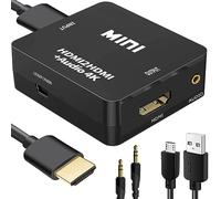 JUEJUEZI HDMI Audio Extractor, 4K HDMI to HDMI Splitter 3.5mm AUX Audio 1080P, Compatable for TV, PC, PS3/4/5, Player, Projector, Sound System, Xbox, Switch, with USB Charge Cable
