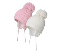 Juenier Baby Winter Hat Ear Flap Beanies Cap for Boys Girls,Toddler Bomber Knit Hat with Fleece Lined