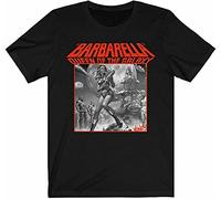 jueqi Barbarella Retro Movie Tshirt Cotton Black S