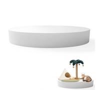 Jueraori Round Display Pedestal Stands, Party Event Decor Cylinder Plinth Stand, Wedding Decoration Display Platform Base Stand For Home Boutiques Jewelry Display (White, 31.5x3.9in)