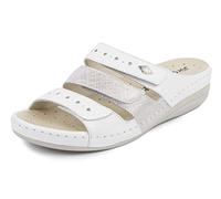 Jürgen Hirsch Ergo 01 ladies' slipper, all-round leather, exchangeable footbed, comfort width G (white, uk_footwear_size_system, adult, women, numeric, medium, numeric_5_point_5)