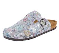 Jürgen Hirsch Ladies' Clog Ergo 05, All-Round Leather, with deep Footbed and Anti-Shock Heel pad (Blue, Size 7)