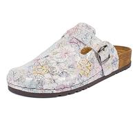 Jürgen Hirsch Ladies' Clog Ergo 05, All-Round Leather, with deep Footbed and Anti-Shock Heel pad (White, Size 5,5)