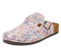 Jürgen Hirsch Women's Clog Ergo 05 All-Round Leather Deep Footbed Antishock Pad Comfort Width G, rose, 4 UK