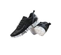 Jueshanzj Men's Hollow mesh Shoes wear-Resistant Hiking net Shoes Soles Breathable Holes mesh Soft Sole Sports Shoes Men Black EU41/UK7