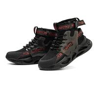 Jueshanzj Safety Shoes Safety Shoes Men Work Shoes Men's Work & Utility Footwear Work Boots Safety Boots Mens Shoes Steel Toe Cap Trainers Black EU46/UK9.5