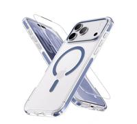 JUESHITUO for iPhone 17 Pro Max Case for MagSafe Anti-Yellowing, Shockproof Military Grade Protection, Slim Thin Magnetic Women Men Phone Cover, Blue