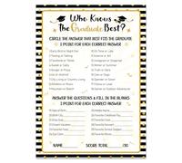 JUESMOS 36PCS Who Knows Graduate Best Graduation Answer Cards