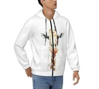 JUEXDEME Clever Giraffe Print Mens Hoodie Sweatshirt Full Zip Up Hooded Jackets Long Sleeve Pullover Jacket Hoody Hoodies Tops With Pockets