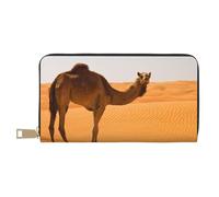 JUEXDEME Desert Sand Camel Long Faux Leather Clutch Chic Stylish Women's Wallets for Modern Women Large Capacity Card Holder and Organizer Pockets Durable Purse Handbag for Everyday Travel
