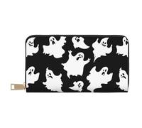 JUEXDEME Halloween Goth Long Faux Leather Clutch Chic Stylish Women's Wallets for Modern Women Large Capacity Card Holder and Organizer Pockets Durable Purse Handbag for Everyday Travel