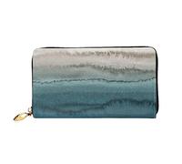 JUEXDEME Leather Women's Within The Tides Wallets Large Capacity Card Holder Ladies Purse with Multiple Card Slots Long Ladies Purse with Zipper Compartment 19cm*10.5cm Ladies Purses Soft Leather