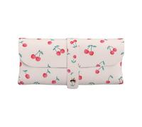 JUEXDEME Portable Travel Lovely Sweet Red Cherry Glasses Case Pu Leather Sunglasses Storage Bag Soft Eyeglasses Case For Men & Women