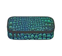 JUEXDEME Pouch for School Office Supplies Alligator Skin Big Capacity Pen Case Large Capacity Pencil Bag for Students Stationery Pouch Pencil Box Desk Organizer with Smooth Zipper Portable Pencil
