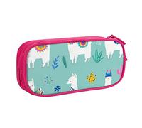 JUEXDEME Pouch for School Office Supplies Alpaca Llama Big Capacity Pen Case Large Capacity Pencil Bag for Students Stationery Pouch Pencil Box Desk Organizer with Smooth Zipper Portable Pencil