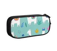 JUEXDEME Pouch for School Office Supplies Alpaca Llama Big Capacity Pen Case Large Capacity Pencil Bag for Students Stationery Pouch Pencil Box Desk Organizer with Smooth Zipper Portable Pencil