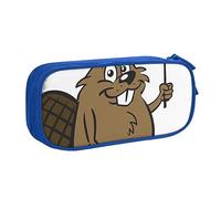 JUEXDEME Pouch for School Office Supplies Beaver Big Capacity Pen Case Large Capacity Pencil Bag for Students Stationery Pouch Pencil Box Desk Organizer with Smooth Zipper Portable Pencil