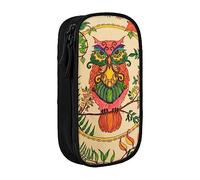 JUEXDEME Pouch for School Office Supplies Big Capacity Owl Beliefs Pen Case Large Capacity Pencil Bag for Students Stationery Pouch Pencil Box Desk Organizer with Smooth Zipper Portable Pencil
