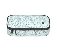 JUEXDEME Pouch for School Office Supplies Chemistry Print Big Capacity Pen Case Large Capacity Pencil Bag for Students Stationery Pouch Pencil Box Desk Organizer with Smooth Zipper Portable Pencil