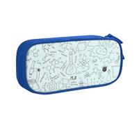 JUEXDEME Pouch for School Office Supplies Chemistry Print Big Capacity Pen Case Large Capacity Pencil Bag for Students Stationery Pouch Pencil Box Desk Organizer with Smooth Zipper Portable Pencil