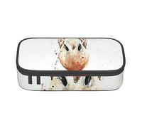 JUEXDEME Pouch for School Office Supplies Clever Giraffe Big Capacity Pen Case Large Capacity Pencil Bag for Students Stationery Pouch Pencil Box Desk Organizer with Smooth Zipper Portable Pencil
