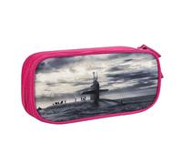 JUEXDEME Pouch for School Office Supplies Giant Nuclear Ship Big Capacity Pen Case Large Capacity Pencil Bag for Students Stationery Pouch Pencil Box Desk Organizer with Smooth Zipper Portable Pencil