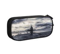 JUEXDEME Pouch for School Office Supplies Giant Nuclear Ship Big Capacity Pen Case Large Capacity Pencil Bag for Students Stationery Pouch Pencil Box Desk Organizer with Smooth Zipper Portable Pencil