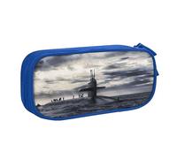 JUEXDEME Pouch for School Office Supplies Giant Nuclear Ship Big Capacity Pen Case Large Capacity Pencil Bag for Students Stationery Pouch Pencil Box Desk Organizer with Smooth Zipper Portable Pencil
