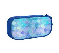 JUEXDEME Pouch for School Office Supplies Gold Mermaid Scale Big Capacity Pen Case Large Capacity Pencil Bag for Students Stationery Pouch Pencil Box Desk Organizer with Smooth Zipper Portable Pencil