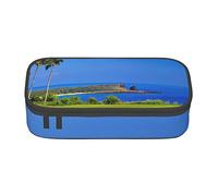 JUEXDEME Pouch for School Office Supplies Golf Course Big Capacity Pen Case Large Capacity Pencil Bag for Students Stationery Pouch Pencil Box Desk Organizer with Smooth Zipper Portable Pencil