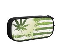 JUEXDEME Pouch for School Office Supplies Grass Pot Leaf Big Capacity Pen Case Large Capacity Pencil Bag for Students Stationery Pouch Pencil Box Desk Organizer with Smooth Zipper Portable Pencil