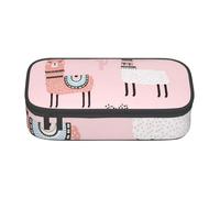 JUEXDEME Pouch for School Office Supplies Llama Big Capacity Pen Case Large Capacity Pencil Bag for Students Stationery Pouch Pencil Box Desk Organizer with Smooth Zipper Portable Pencil