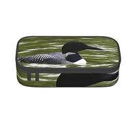 JUEXDEME Pouch for School Office Supplies Loon Nature Birds Big Capacity Pen Case Large Capacity Pencil Bag for Students Stationery Pouch Pencil Box Desk Organizer with Smooth Zipper Portable Pencil