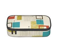 JUEXDEME Pouch for School Office Supplies Mid Century Modern Big Capacity Pen Case Large Capacity Pencil Bag for Students Stationery Pouch Pencil Box Desk Organizer with Smooth Zipper Portable Pencil